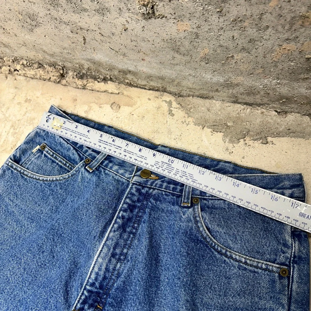 Vintage Denim Jeans Sz 36x29 Blue Straight Leg High Rise Cotton Blend‎ LL BEAN